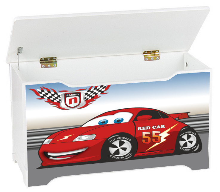 Becks truhlica Auto červené